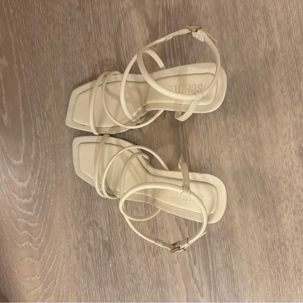 SCHUTZ Ivory Lovi Strappy Sandals - Picture 6 of 8
